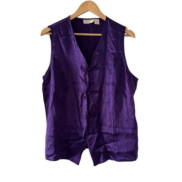 Victoria's Secret Other - Vintage Victoria's Secret Gold Label 100% Silk Purple Top Pajama Sleepwear